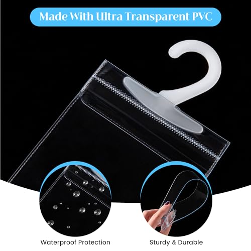 CASMONAL 6 Pack Handicap Placard Holder, Plastic Disability Parking Permit Protective Cover | Transparent Plastic Protector,Waterproof Anti-scratch,Easy Hang Design,Durable for Car Truck RV Parking Tag Storage — view 4