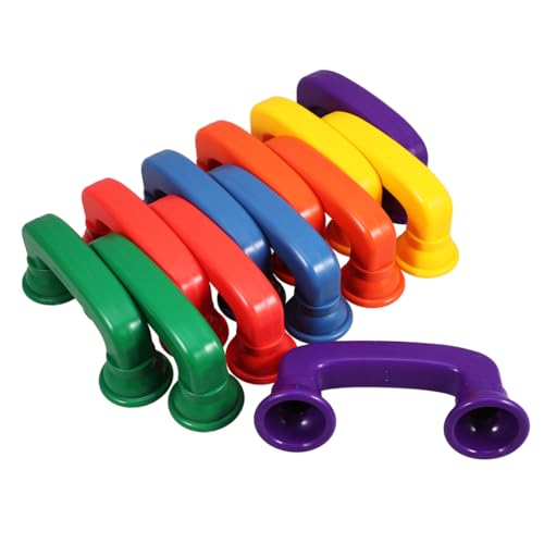 Téléphones chuchoteurs lot de 12 en plastique coloré éducatif pour tout-petit