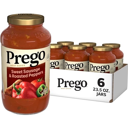 Top 10 Picks for the Best Jar Sauce for Sausage and Peppers 2 Prego Sweet Sausage and Roasted Peppers Pasta Sauce, 23.5 OZ Jar (Case of 6)