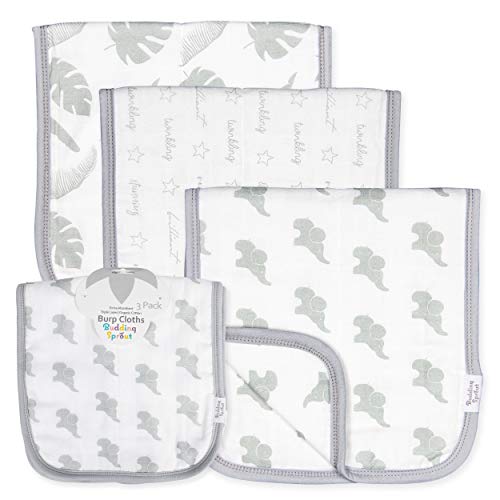 Paños de algodón orgánico con triple capa (3 unidades), diseño unisex extra absorbente y suave