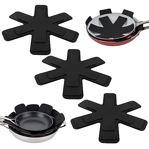 Kit 9 Pçs Protetor Panela Frigideira Travessas Anti Risco P Guardar Empilhado E Não Riscar Feltro