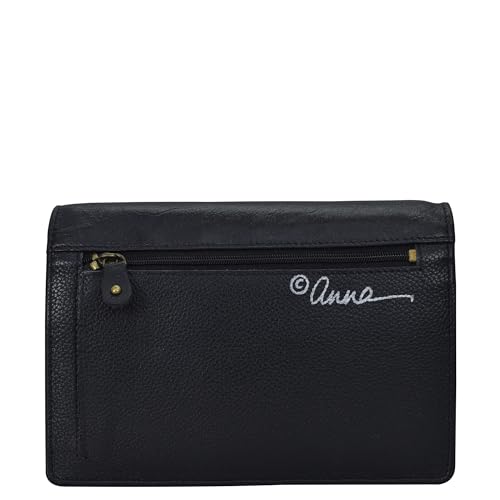 Anna by Anuschka Flap Crossbody, Dreamy Blossoms Black2