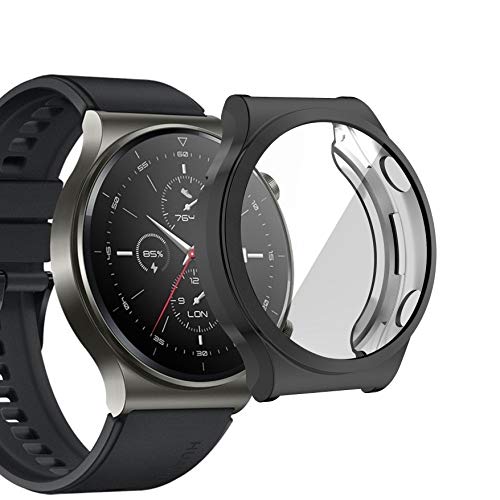 sciuU Cover Protettiva per HUAWEI WATCH GT 2 Pro, Custodia con Protezione di Schermo in TPU Flessibile, Morbida Copertura Cornice Resistente per Smartwatch GT 2Pro - Nero