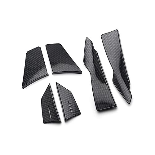 Xotic Tech Exterior Front Bumper Lip Fin Splitter Spoiler Canard Winglet Diffuser Trim, Carbon Fiber Pattern, Compatible With Bmw M3 M4 F80 F82 F83 #TOP5