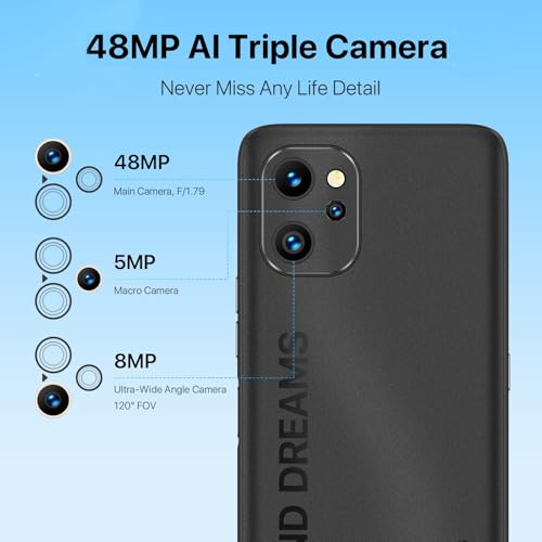 Image of UMIDIGI 5G Unlocked Cell Phone, Global Band, AT&T, Version,T-Mobile, Octa-core 8GB RAM+128GB ROM Android Phone, 6.7 inch HD,48MP AI Triple Camera,5150mAh Battery,18W Fast Charging,GPS,NFC,Warranty