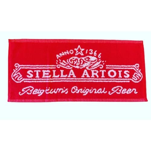 Stella Artois Bar Towel - Official Branded Stella Artois Towel for Home Bars and Pubs,Red,52 x 22 cm