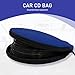 Titgoes 1 PC Car CD Storage Case, 28 Capacity Round Portable Oxford Fabric Zipper Disc Protective, Dustproof Waterproof Scratch-resistant, Universal for Vehicle Home Travel (Blue)