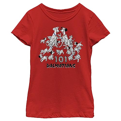 T-Shirt pour Fille Les 101 Dalmatiens Idéal pour l'École et le Parc