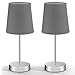 MONZANA® Nachttischlampe 2er Set 32cm Stoff Grau Taupe Anthrazit Weiß Wohnzimmer Schlafzimmer Lampe Leuchte Tischlampe Nachttischleuchte Tischleuchte Wohnzimmer Schlafzimmer günstig Kaufen-MONZANA® Nachttischlampe 2er Set 32cm Stoff Grau Taupe Anthrazit Weiß Wohnzimmer Schlafzimmer Lampe Leuchte Tischlampe Nachttischleuchte Tischleuchte