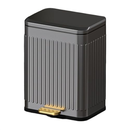 Basurero de acero inoxidable con tapa y pedal 6/13 L miniatura 1