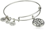 Alex and Ani Major League Baseball Yankee Cap Logo Rafaelian Silver-Tone Expandable Bangle Bracelet