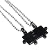 Hanessa Partner-Schmuck 2 Hals-Ketten Schwarz Puzzle Edelstahl Freundschaft Geschenk für Ehe-Mann und Ehe-Frau/Freund und Freundin/Männer und Frauen/Paare Paar-Ketten