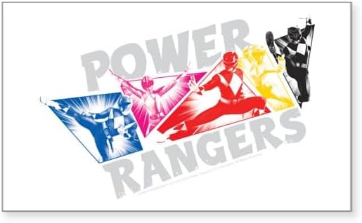 CafePress Power Rangers Hero Poses Rectangle Bumper Sticker Car Decal