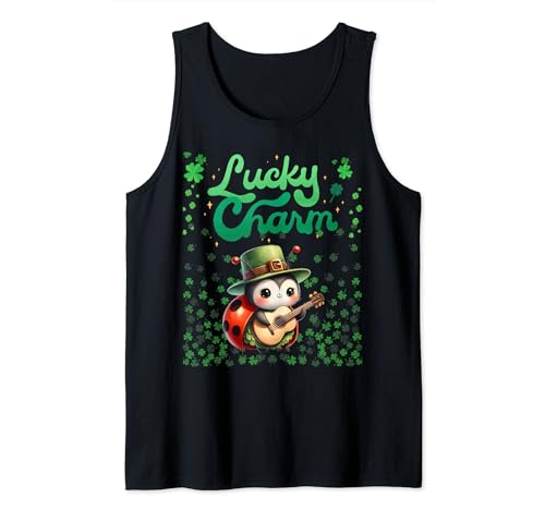 Lucky Shamrock Ladybug St Patricks Day Men Women Leprechaun Camiseta sin Mangas