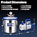 VIVOHOME 5 Gallon Vacuum Chamber with Pump Kit, Tempered Glass Lid Vacuum Pot with 3.5 CFM 1 Stage Pump, 304 Stainless Steel Degassing Chamber for Resin Casting Epoxy Wood Stabilization