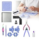 Crafts&Co® Modellbau Werkzeug Set | 17-teiliges Komplettes Set | Für Miniaturhäuser Bausatz | DIY Bastel Sets | Miniatur Zubehör