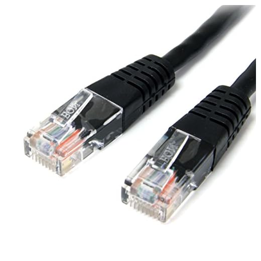 StarTech.com Cat5e Ethernet Cable - 10 ft - Black - Patch Cable - Molded Cat5e Cable - Network Cable - Ethernet Cord - Cat 5e Cable - 10ft (M45PATCH10BK)