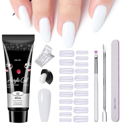 Rosa Gel de Extensión de Uñas,Poly Nail Extension Gel Kit,Poligel para Uñas,para Profesionales,Salón Manicura