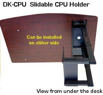 Soporte deslizante para CPU bajo escritorio de acero negro miniatura 3