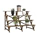 Supports de fleurs 4 Tier Bois Plante Jardinière Stands, Affichage À L'intérieur Accueil Décor Pot Étagère pour Le Jardin Balcon Patio Salon
