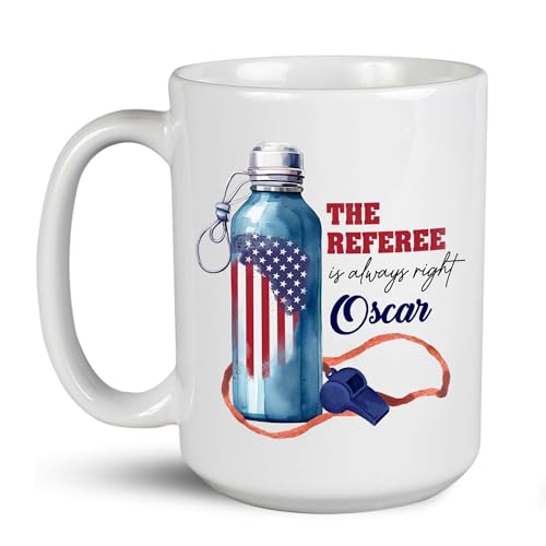 Taza personalizada con silbato de fútbol y botella de agua miniatura 1