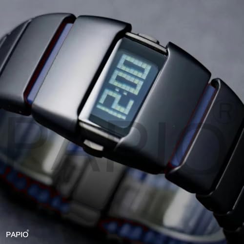Image of PAPIO Digital Watch with Night Light Function, Pixel Display, Unisex Watch for Men, Boy, Women