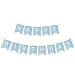 Happy Birthday Banner - Happy Birthday Banner Bunting Party Decorations - Happy Birthday Garland - Blue Banner Flags Birthday Party Supplies - 15.5 Feet Long