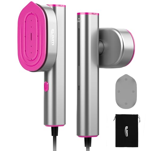 ELORTI Clothes Steamer Handheld,1300W Garment steamer Clothing,Steam Iron 2-in-1,Hand held Steamer for Clothes,10s Fast Heat-Up Portable Handheld steamer,Travel Steamer for Clothes Europe (220-240V)