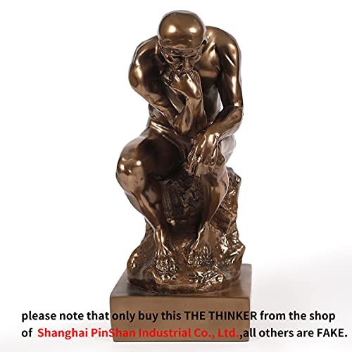 Magicsculp-The Thinker Statue In Premium Cold Cast Bronze- 12-Inch Museum Grade Collectible Figurine #TOP1