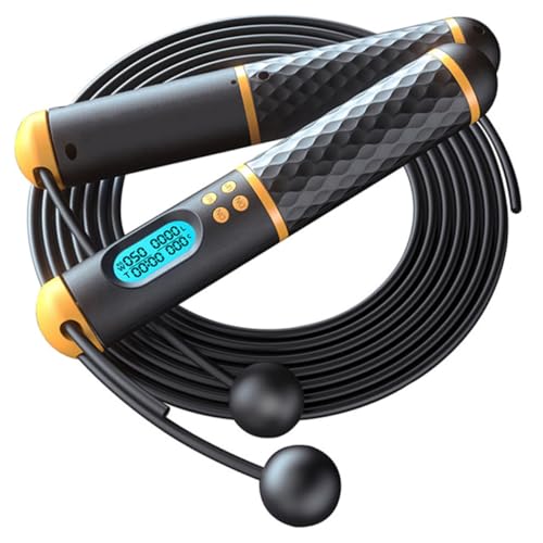 Corde à sauter lestée avec compteur digital et poignées confort