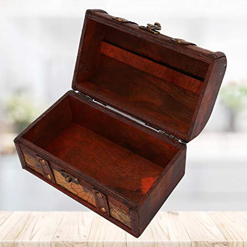 Boîte en bois vintage de style européen pour costume et bijoux haut de gamme