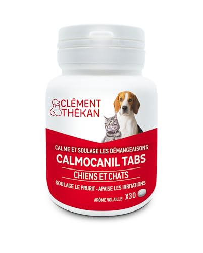 Clément Thékan - Aliment complémentaire Qui soulage Le prurit et apaise Les irritations pour Chiens et Chats - Calmocanil Tabs 30 comprimés