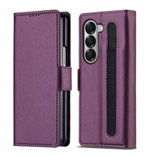 Étui Samsung Galaxy Z Fold5 violet porte-stylo fentes cartes antichoc