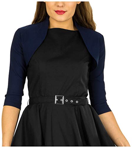 Preisvergleich Produktbild BlackButterfly Maßgeschneiderte 3 / 4 Hülse Bolero (Nachtblau, EUR 36 - XS)