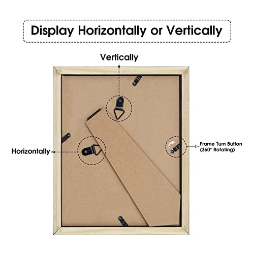 Golden State Art, 4X6 Double Picture Frame In Black - 8X10 Collage Frame, Solid Wood With Tempered Glass - Horizontal And Vertical Formats For Wall And Tabletop, 1 Pack #TOP5