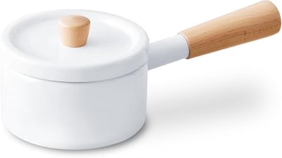 アイリスオーヤマ 鍋 片手鍋 ミルクパン 14cm 食材がくっつきにくく汚れもするっと落ちる 「するん」が続く快適な使い心地のセラミックコーティング オフホワイト MLKP-14