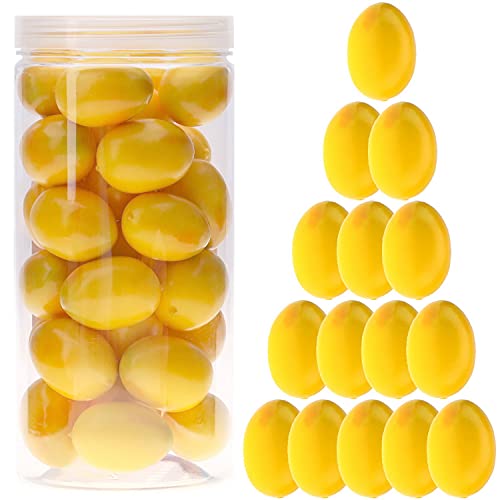 Meiwlong 27 PCS 2.7CM Faux Mini Lemons Artificial Lemons Fake Fruit Lemon Decorations Holiday Home Party Kitchen Christmas