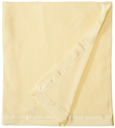 Thermal Waffle Weave Baby Blanket with Satin Nylon...