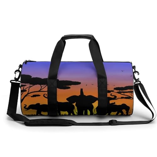 Sac de sport animal crépusculaire 45x23x23cm pour gym et voyage
