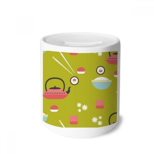 Tirelire céramique sushi riz japon multicolore boîte épargne monnaie enfants