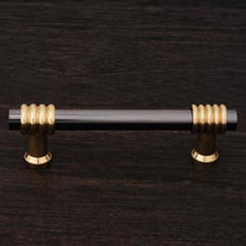 CP Series 3 Center Bar Pull Finish: Black Nickel / Polished Brass
