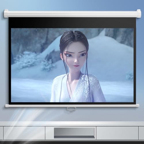 Pantalla Manual Retráctil 60" 16:9 para Proyector miniatura 3