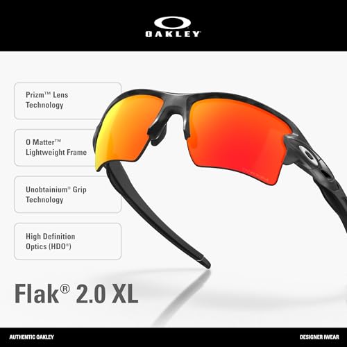 Image of Oakley Flak 2.0 XL OO9188 Rectangle Sunglasses for Men for Women | In Matte Black, Steel & Polished White. Polarized options available. Larger lenses for more coverage; swappable.
