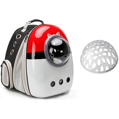Back Expandable Cat Carrier Backpack and Floral Cover, Backpack for Cats Kitten Small Puppy, Airline Approved Cat Bubble Backpack, Space Capsule Astronaut Carrier Cover