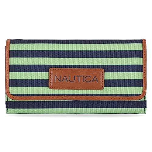 Image of Nautica womens The Perfect Carry All Money Manager Wallet Organizer with RFID Blocking Wallet, Lime, One Size