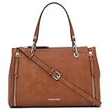 Calvin Klein Reyna Novelty Satchel, Caramel Mix