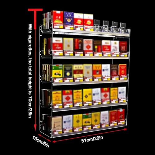 Support d'affichage de cigarettes mural pour optimiser l'espace des magasins de tabac - 3