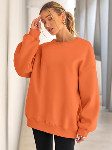 Image of EFAN Womens Oversized Sweatshirt Crewneck Sweater Casual Fall Outfits 2026 | Fleece Lined Stretchy Hoodies Basic Comfort Clothes Loose Maternity Workout Gym Lounge Wear Winter Airport Fashion