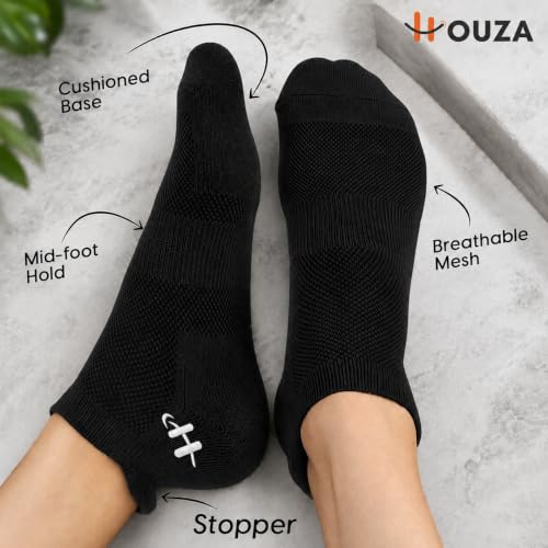 Image of HOUZA Bamboo Ankle Socks For Men | Anti-Bacterial, Breathable & Odour-Free | 3X Softer Than Cotton Socks | Ideal for Sports, Walking, Gym & Daily Wear | Sizes- (UK 7-10)