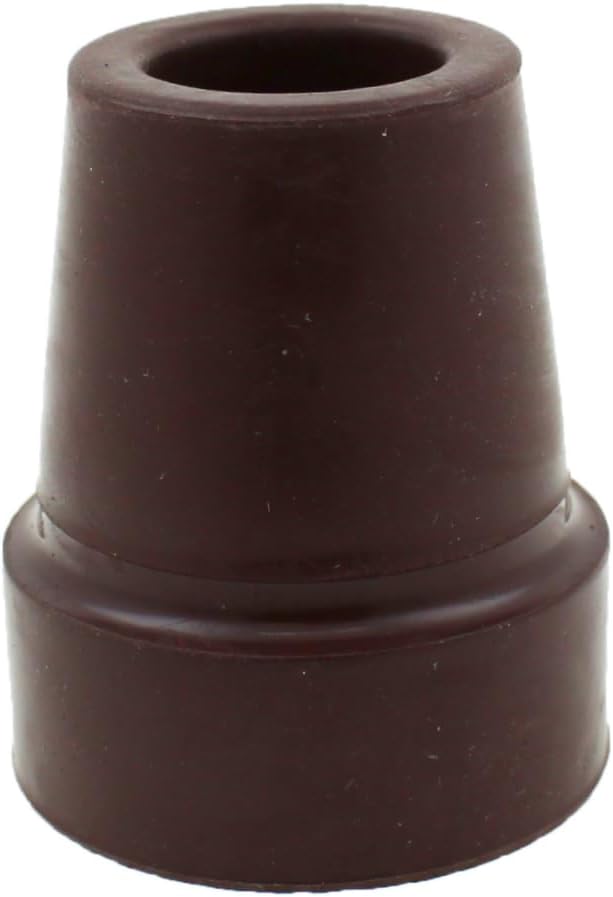 Qty: 4x Brown 19mm (3/4") Rubber Ferrules Tips for Walking Sticks & Canes - by Lifeswonderful